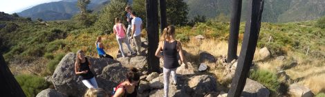 Beelden van Kunstenaar Christian Lapie met uitzicht over Valgorge